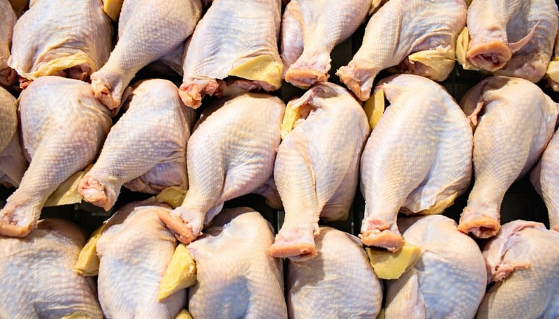 Frozen poultry products ready for shipment